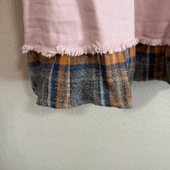 Upcycled Shacket with Sammy Hagar Graphic & Flannel Accents Size M - Picture 6 of 11